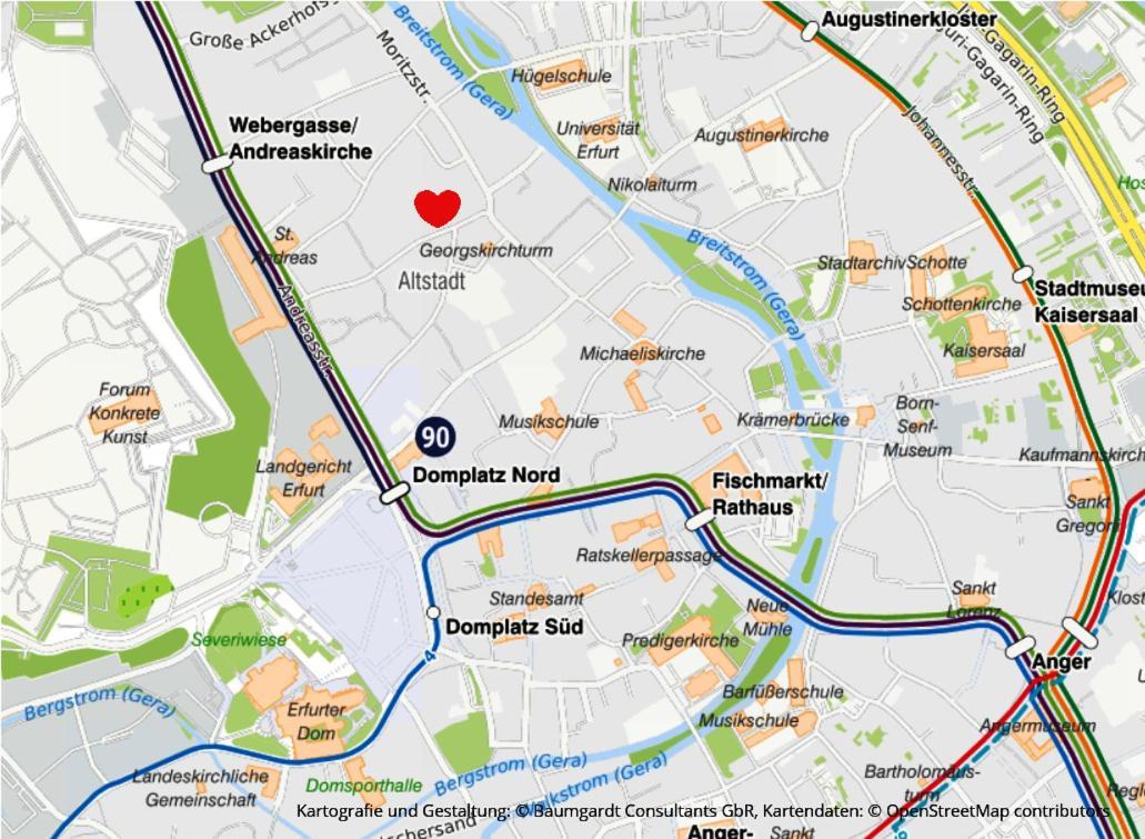 Altstadt Ferienwohnung Erfurt Eksteriør bilde